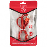 Кабель USB /MicroUSB 1м Energy ET-26 красный/104105