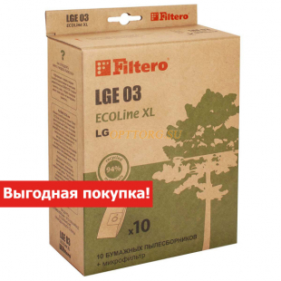 Пылесборник Filtero LGE 03 (10+фильтр) ECOLine XL, бумажные (05844)