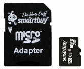 Карта памяти  MicroSDHC 128Gb Smart Buy Класс10 адапт