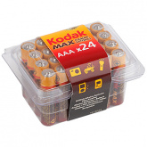Элемент питания KODAK Max Alkaline LR03 24 plastic box  [24 3A PVC] (24/480/34560)