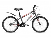 Велосипед FORWARD ALTAIR MTB HT 20  1.0 (20", р-р 10,5; 1ск) (темно-серый/желтый)