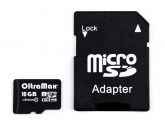 Карта памяти  MicroSDHC 16Gb OltraMax Класс 10 с адапт